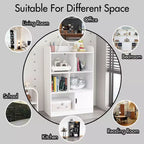 Libreria per Bambini, Scaffale con 6 Scomparti, Mensole Indipendenti e Organizzatore a Cubi, per Camera da Leto, Soggiorno, Ufficio, Armadio, Scuola, in Bianco