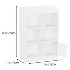 Libreria per Bambini, Scaffale con 6 Scomparti, Mensole Indipendenti e Organizzatore a Cubi, per Camera da Leto, Soggiorno, Ufficio, Armadio, Scuola, in Bianco