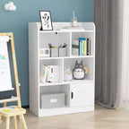 Libreria per Bambini, Scaffale con 6 Scomparti, Mensole Indipendenti e Organizzatore a Cubi, per Camera da Leto, Soggiorno, Ufficio, Armadio, Scuola, in Bianco