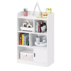 Libreria per Bambini, Scaffale con 6 Scomparti, Mensole Indipendenti e Organizzatore a Cubi, per Camera da Leto, Soggiorno, Ufficio, Armadio, Scuola, in Bianco