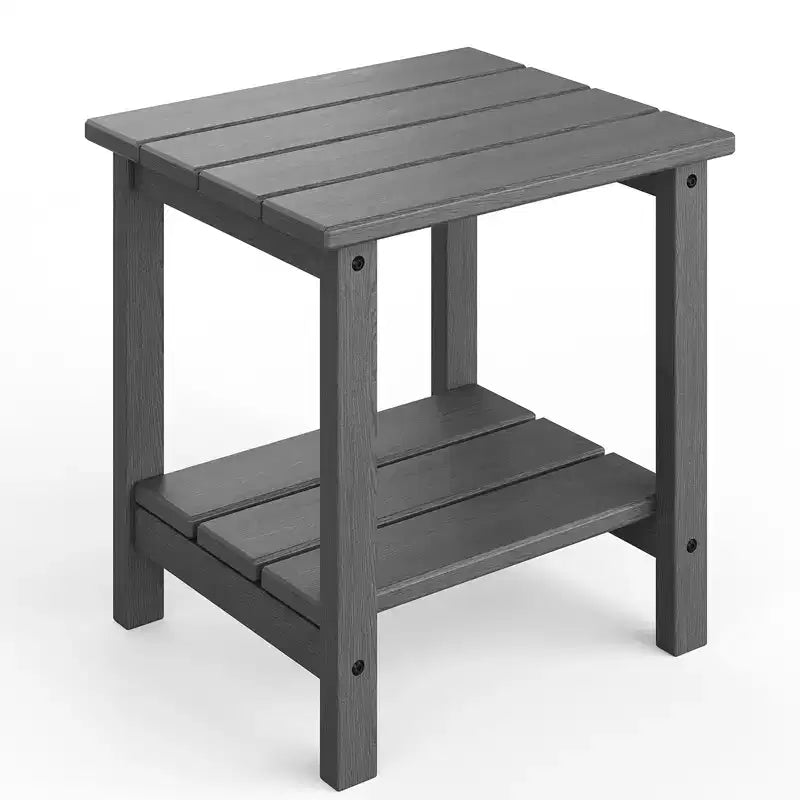Tavolino d'appoggio in HDPE con piano in 4 pezzi e ripiano portaoggetti inferiore in 3 pezzi