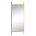 Specchio con cornice in legno massiccio a scala da 31 pollici L x 71 pollici A, in marrone