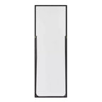 Specchio da parete a figura intera con cornice in metallo rettangolare, 21 pollici di larghezza x 64 pollici di altezza, specchio autoportante color argento