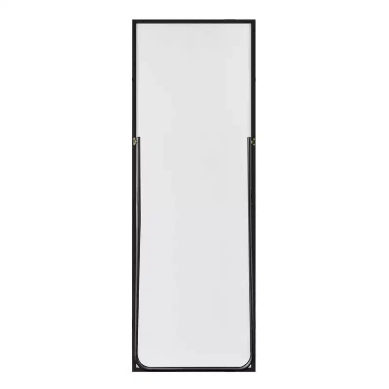 Specchio da parete a figura intera con cornice in metallo rettangolare, 21 pollici di larghezza x 64 pollici di altezza, specchio autoportante color argento