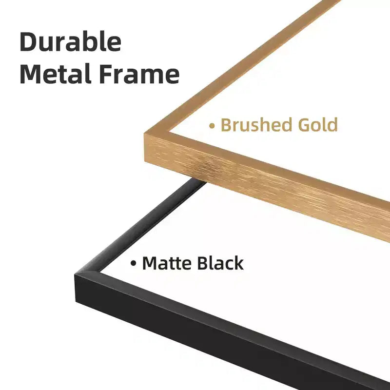 Specchio a figura intera rettangolare 59x28 con bordo sottile in alluminio e angoli retti, con supporto