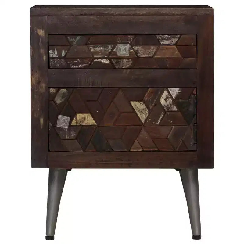 Comodino in legno massello di recupero 40x30x50 cm