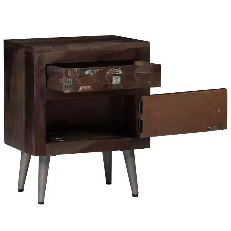 Comodino in legno massello di recupero 40x30x50 cm