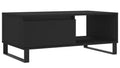 vidaXL Coffee Table Black Engineered wood Medium Storage Coffee Table