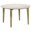 Coaster,Aldis Round Marble Top Coffee Table White and