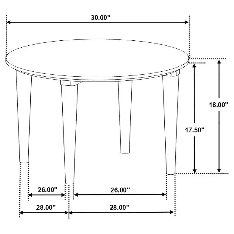 Coaster,Tavolino da caffè Aldis rotondo con ripiano in marmo, bianco