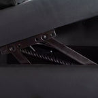 Chaise longue in velluto, con contenitore, chiodini decorativi, bracciolo arrotolato, per soggiorno, camera da letto, ufficio, beige