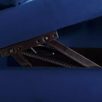 Chaise longue in velluto, con contenitore, chiodini decorativi, bracciolo arrotolato, per soggiorno, camera da letto, ufficio, beige