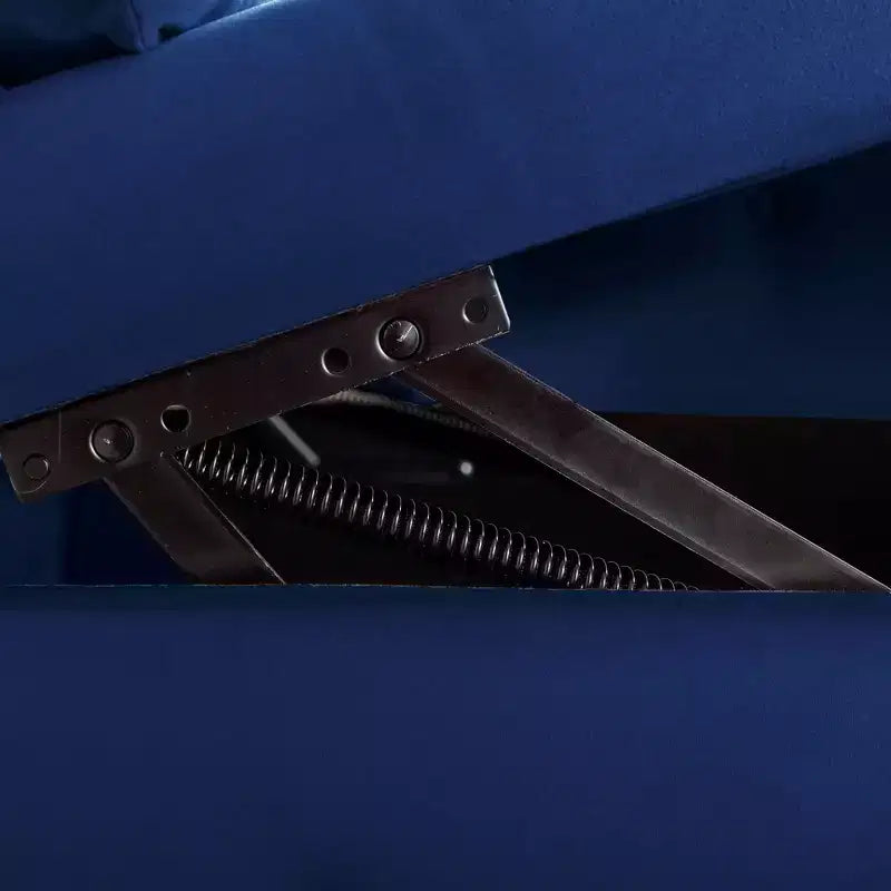 Chaise longue in velluto, con contenitore, chiodini decorativi, bracciolo arrotolato, per soggiorno, camera da letto, ufficio, beige