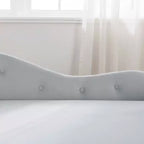 Chaise longue in velluto, con contenitore, chiodini decorativi, bracciolo arrotolato, per soggiorno, camera da letto, ufficio, beige