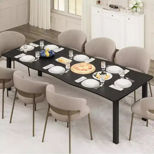1-Piece MDF & Iron Irregular Top Dining Table