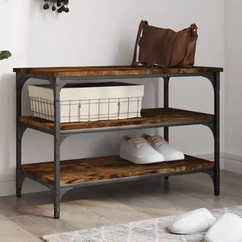 Panca portascarpe, organizer, ingresso, corridoio, mobili in legno multistrato