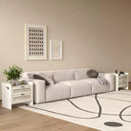 Comodino in rattan, comodino con 2 cassetti portaoggetti, tavolino d'appoggio bohémien per camera da letto, soggiorno, ufficio, comodino grande