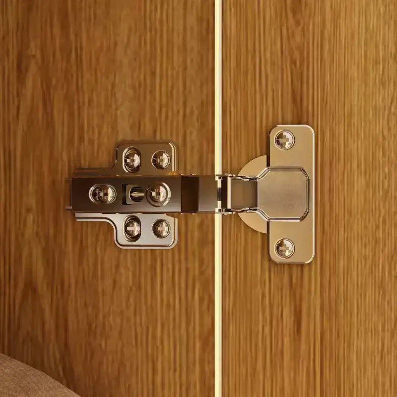 Armadio accentato in rattan e legno chiaro: 2 cassetti portaoggetti + cerniere scorrevoli per l'organizzazione dei vestiti in camera da letto