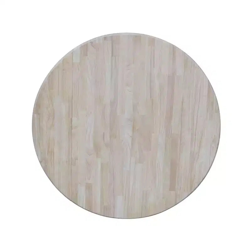 Tavolo da pranzo rotondo Blake da 42" con alette a goccia non rifinito - Compatto, con base a piedistallo