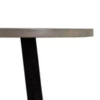 Tavolo da pranzo rotondo Manchester Modern Concrete e Acacia grigio