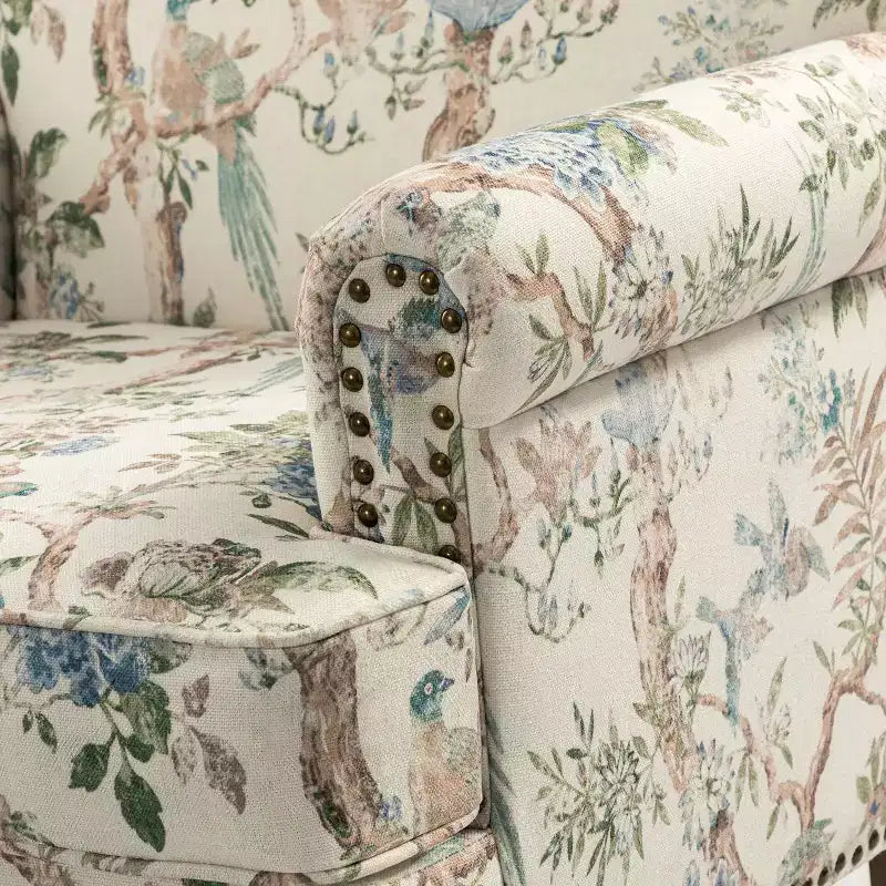 Set di 2 Poltrone Yahweh Transizionali in Legno con Braccioli a Pannello e Schienale a Gobba di Cammello per Camera da Letto