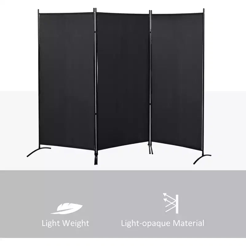 Separatore con 3 pannelli, divisorio pieghevole per la privacy, per camera da letto, ufficio, interni, 100 x 72