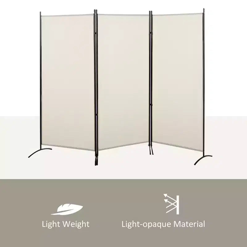 Separatore con 3 pannelli, divisorio pieghevole per la privacy, per camera da letto, ufficio, interni, 100 x 72