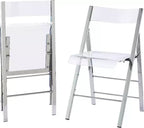 InterSpaceLiving Kasper Flex Luxury Modern Folding Chair Acrylic Lucite 2 Pk