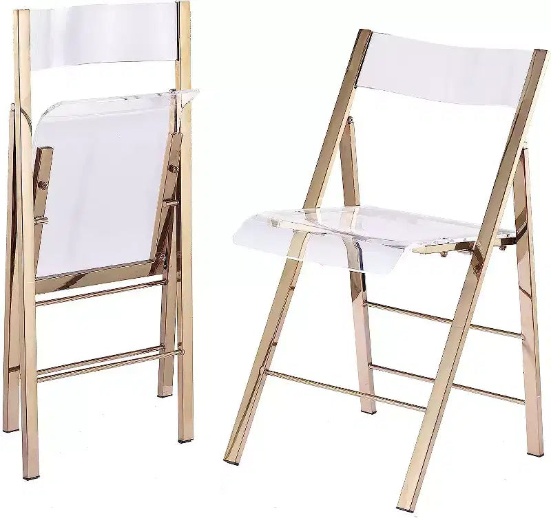 Kasper Flex Sedia Pieghevole Lusso Moderna Acrilico Lucite Confezione da 2