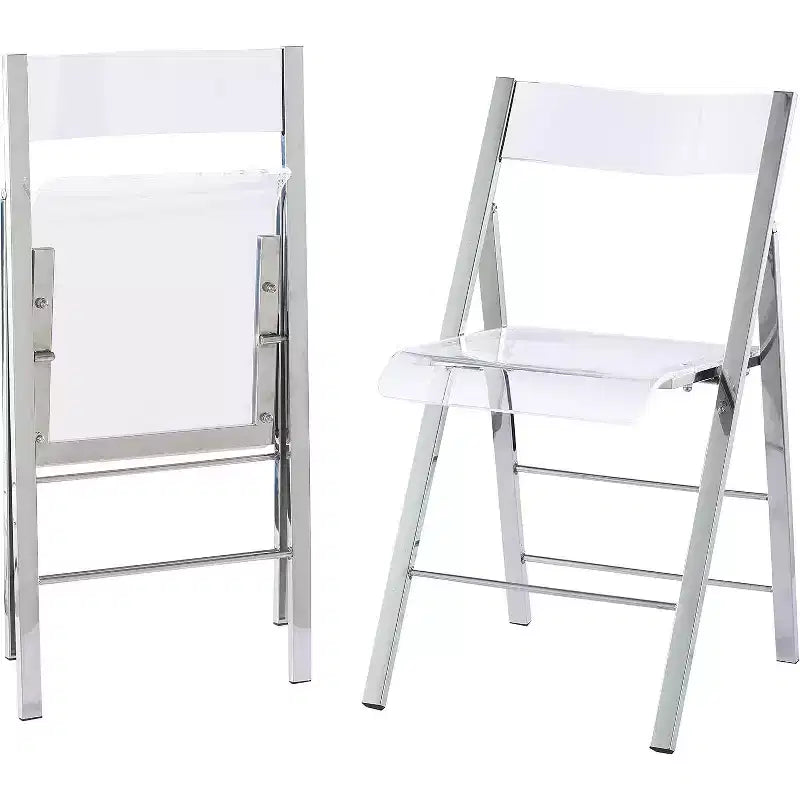 Kasper Flex Sedia Pieghevole Lusso Moderna Acrilico Lucite Confezione da 2