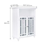 Mobiletto contenitore da pavimento a 2 ante, 26.5 x 34, Bianco