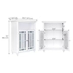 Mobiletto contenitore da pavimento a 2 ante, 26.5 x 34, Bianco