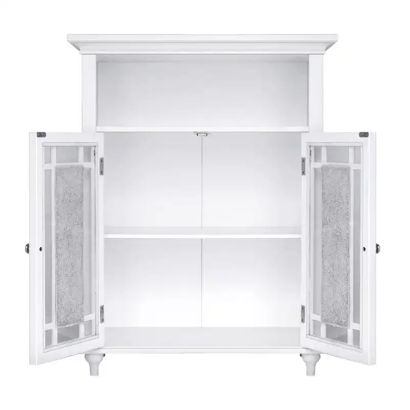 Mobiletto contenitore da pavimento a 2 ante, 26.5 x 34, Bianco
