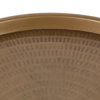 Tavolino da caffè rotondo in metallo Mahdavi, 25,5x25,5x15,5, oro