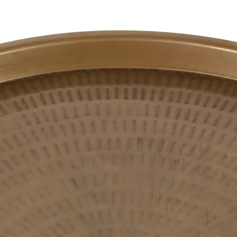 Tavolino da caffè rotondo in metallo Mahdavi, 25,5x25,5x15,5, oro